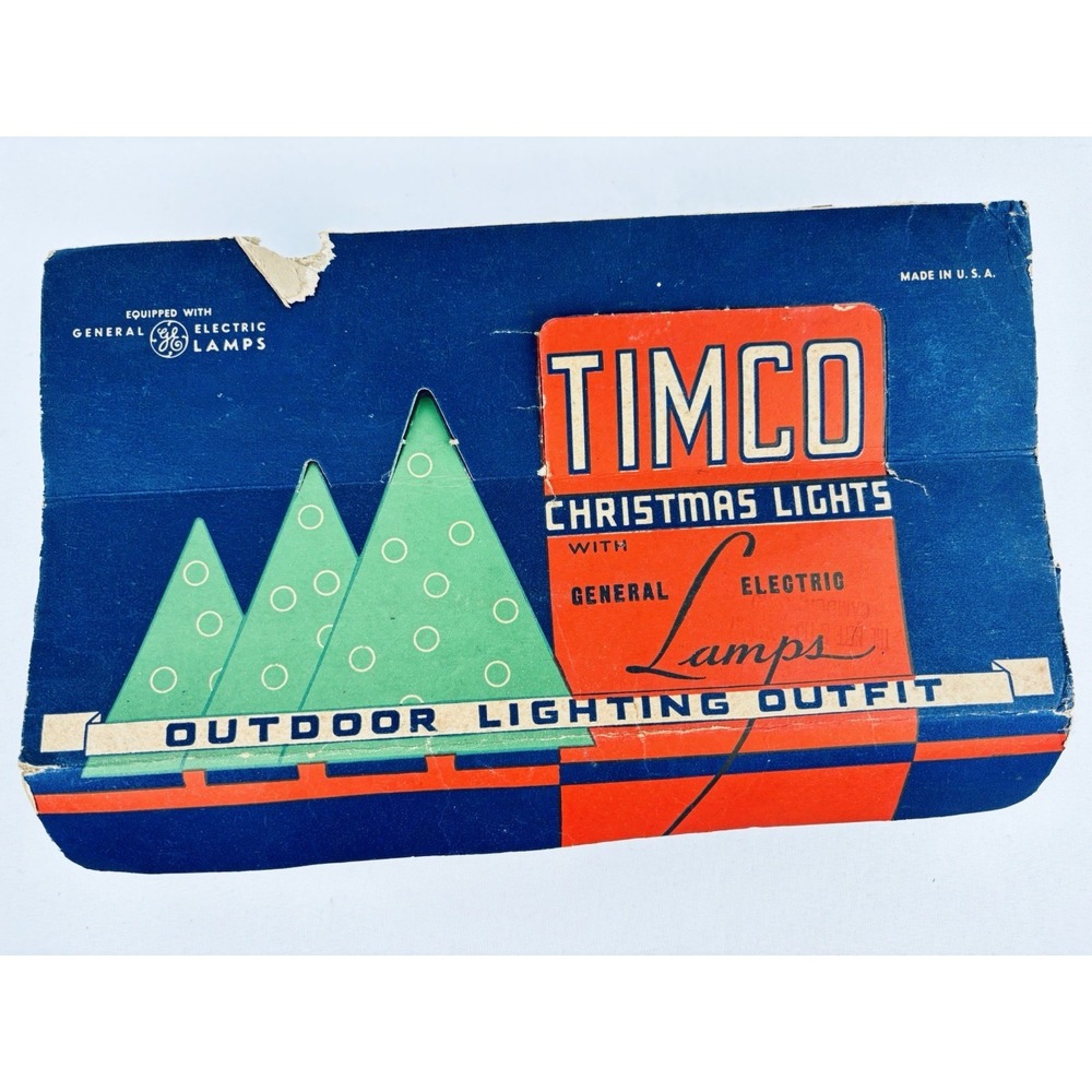 1930's Antique CHRISTMAS TREE Electric Lighting Outfit BOX ONLY, Holiday